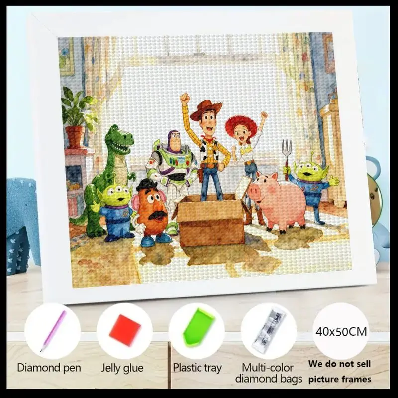 

1 шт. 5D DIY полный дрель набор для алмазной живописи, культовая история игрушек персонажи мультфильмов Алмазное искусство с Вуди, Базз Лайтер, Jes