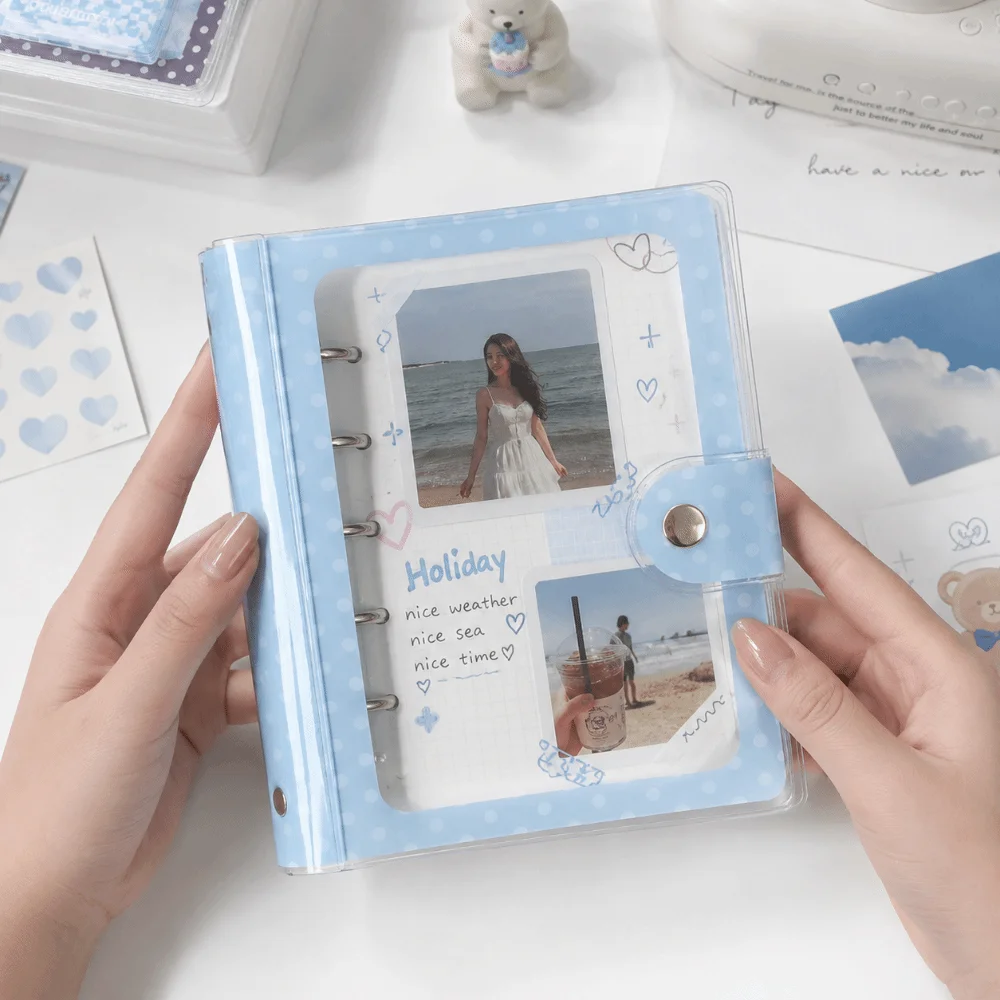 INS PVC A7 Binder Cover A7 Clear Polka Dot Clear Binder Polka Dot Kpop Photocard Album Cover Kpop Photocard Collection view 4