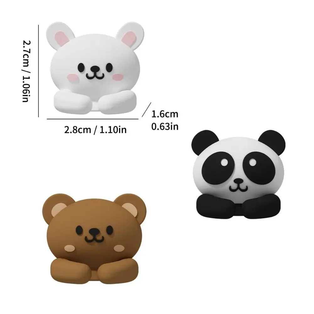 かわいい自己粘着ケーブルクリップかわいい動物デザインデスクトップオーガナイザーケーブルホルダーコードワインダークリップイヤホン