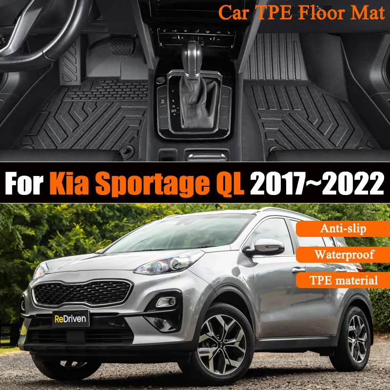 

Автомобильный коврик TPE для Kia Sportage QL 2017 2018 2019 2020 ~ 2022 Роскошный водонепроницаемый коврик для ног Полный автомобильный коврик Аксессуары