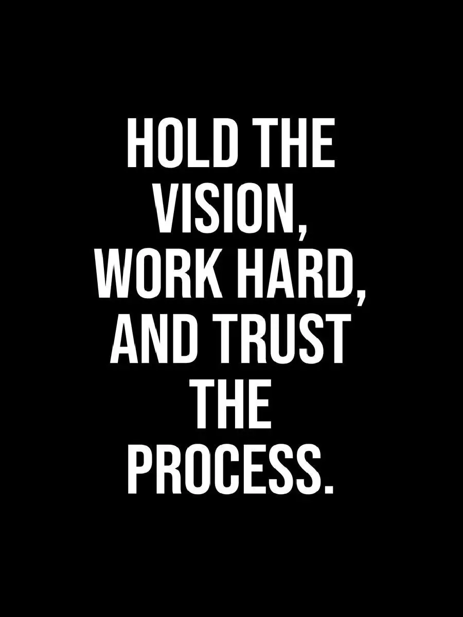 Inspirational Trust the Process Poster Print  Motivational Wall Art Decor for Home  Office Cultural Collection