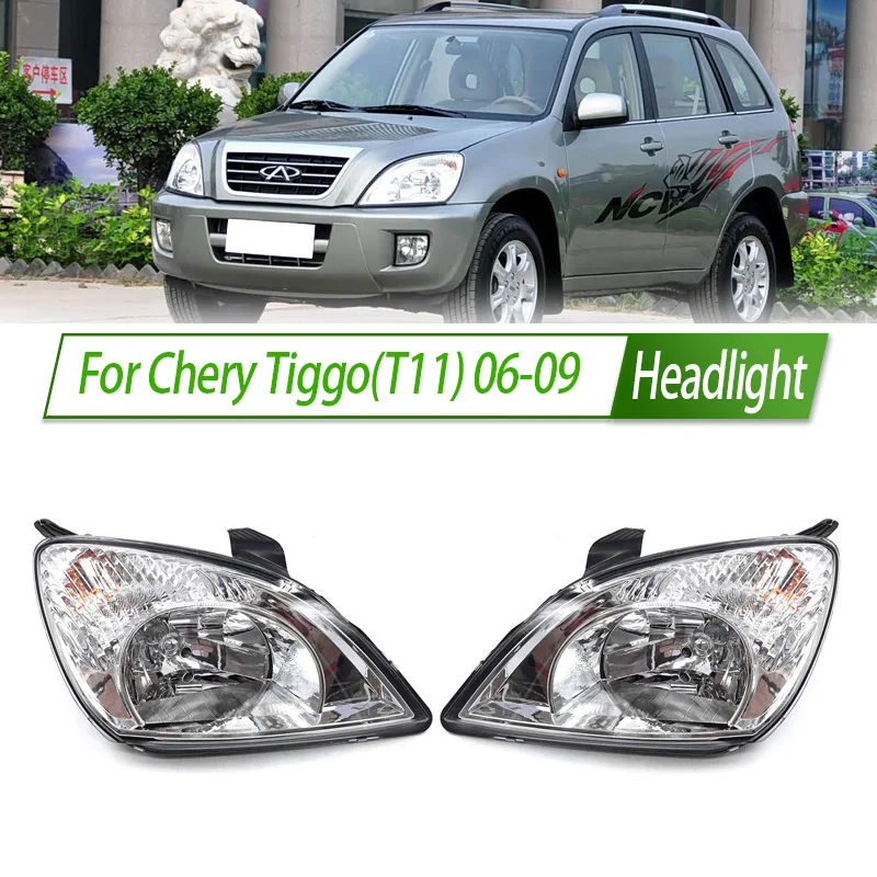 

For Chery Tiggo (T11) 06-09 Halogen Headlight Assembly OEM Style Front Day Running Light Plug & Play Replacement Head lamp