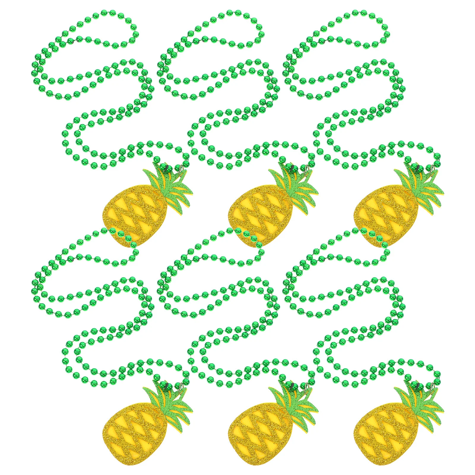 

6Pcs Pineapple Necklace Hawaiian Tropical Party Decorations Summer Birthday Favors Shower Photography Props