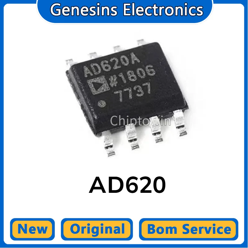 5/50/500 pcs AD620 AD620AR AD620ARZ SOP-8 Instrument Amplifier, Chip WN7