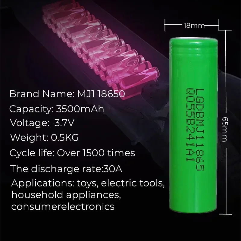 

Wholesale Latest MJ1 18650 Battery 3.7V 3500mAh INR18650 Rechargeable Lithium Ion Ebike
