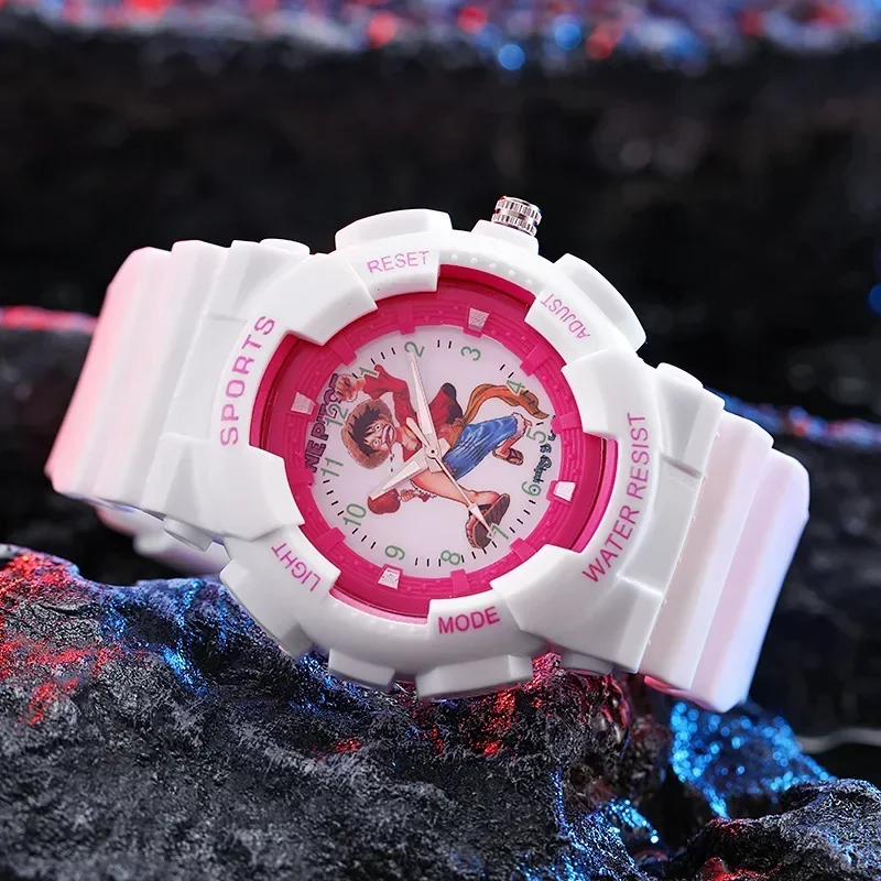 New Fashion Children Electronic Quartz Watch Anime Luffy Student Waterproof Wrist Watch Boy Girl Quartz Sports Watch Kids Gift