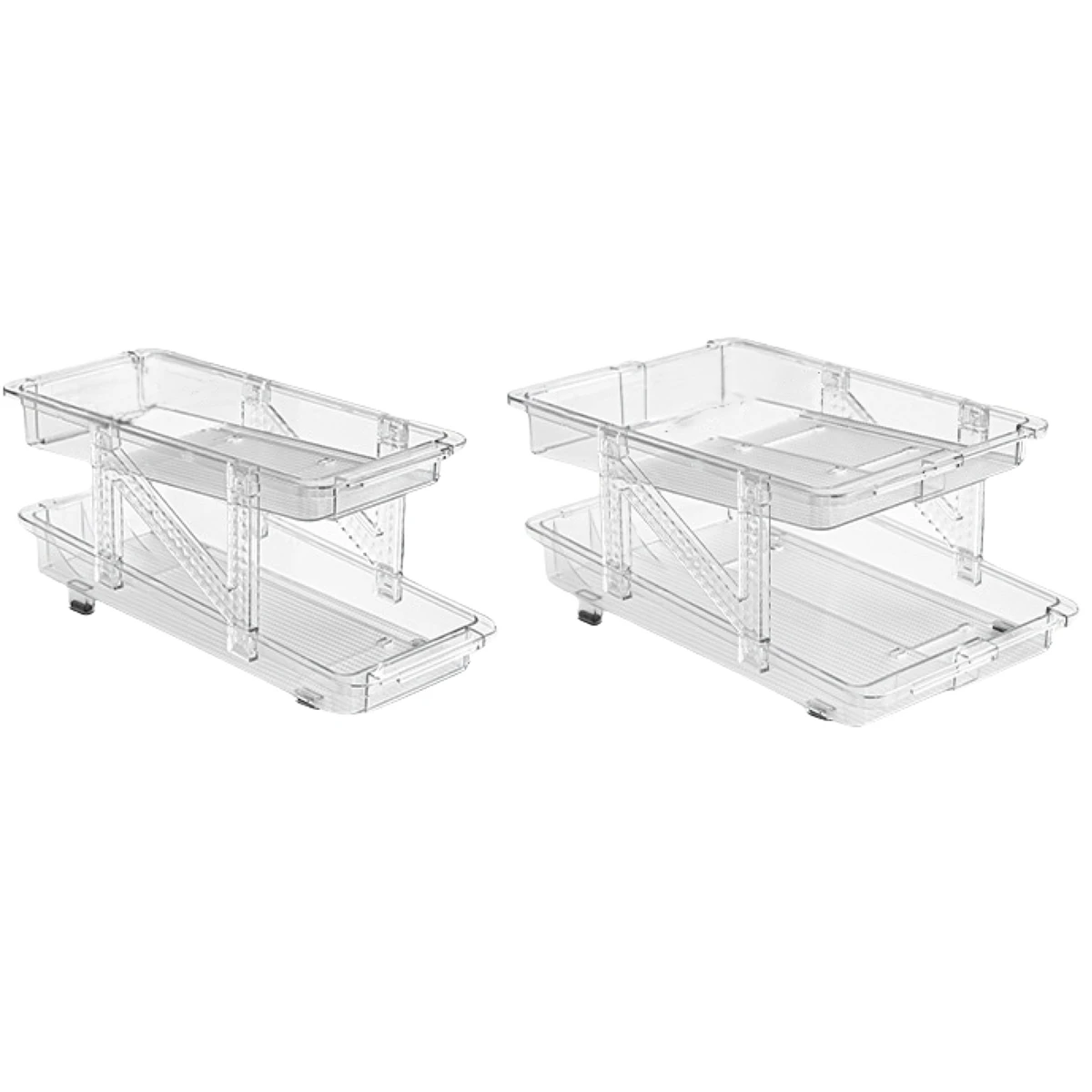 

2 Pack Expandable Can Organizer for Storage of Beverages and Drinks Adjustable Dispenser with Convenient Access