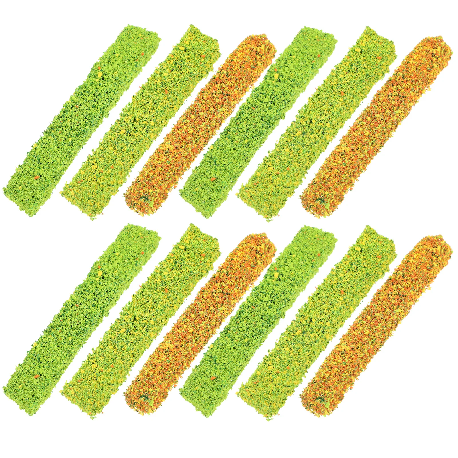 

15pcs Simulated Lawn Decoration Miniature Strips Lightweight Practical DIY Scenery Sand Table Micro Landscape Static Plant