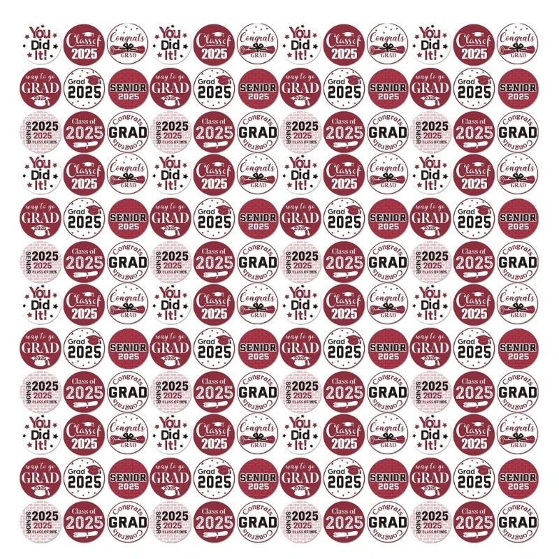500pcs 클래스 2025 졸업 스티커 25mm 밀봉 스티커 씰 봉투 카드 옷 장식용 접착 레이블