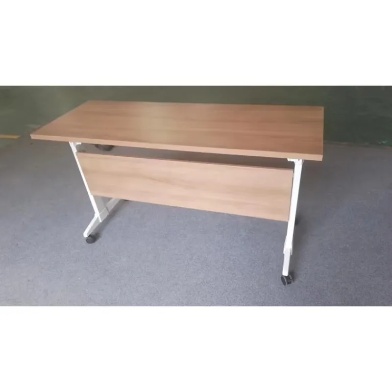Ergonomic folding steel conference table with modern design and easy storage