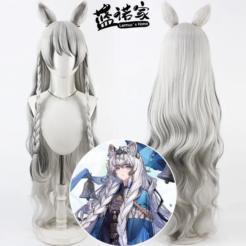 

Anime Arknights Pramanix the Prerita Cosplay Wig Halloween Carnival Party Props Synthetic Hair Heat Resistant Fiber + Wig Cap