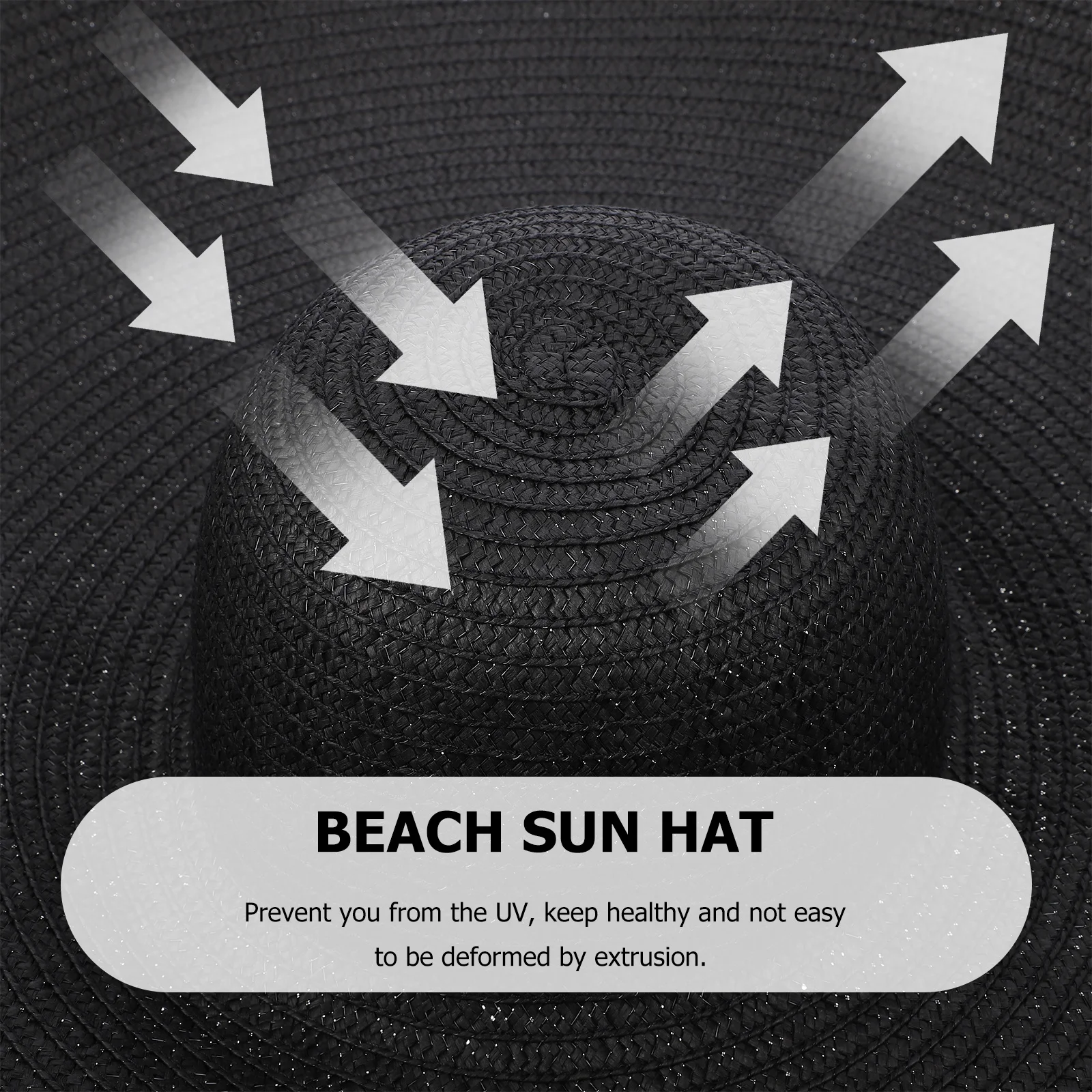 

Wide Brim Straw Hat Foldable Lightweight Beach Sun Hat For Women Summer Uv Protection Travel Vacation Shopping Hats