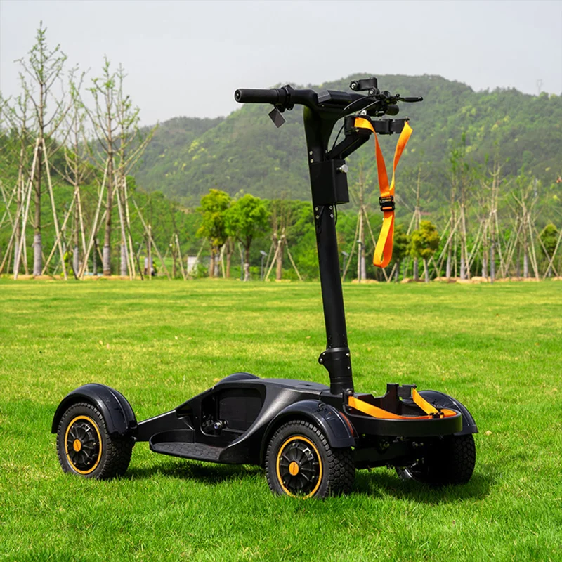 ESWING 4 Wheel Electric Scooter With Bag Holder Foldable Single Seat Mobility Scooter