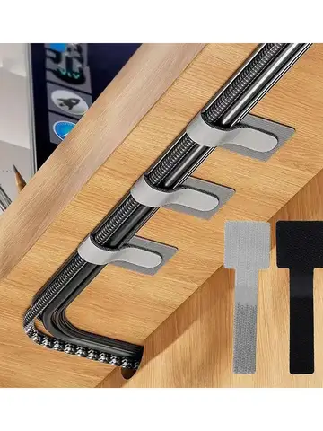 Reusable Cable Ties Fastening Wire Organizer Cord Rope Holder Self Adhesive Adjustable Cord Organizer Straps Desk Management
