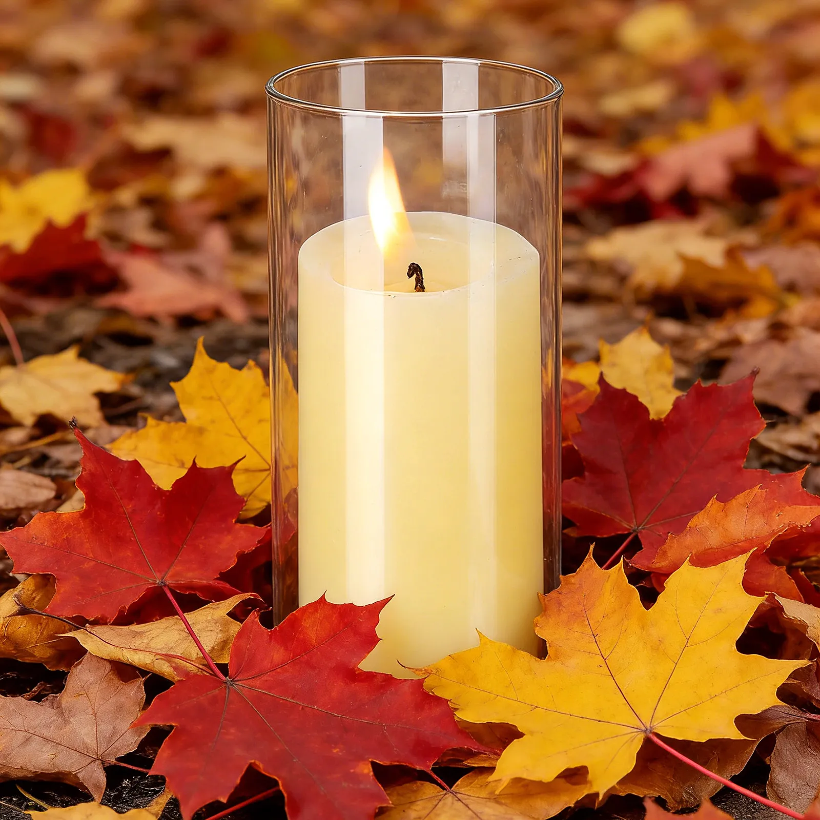 4pcs Borosilicate Glass Cup Covers – Windproof, Dustproof, Flame Diffuser for Warm Glow