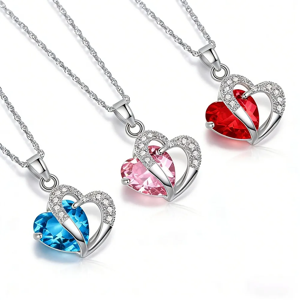 Heart Pendant Necklaces For Women Mother Wife Girlfriend Christmas Day Birthday 2026 Romantic Wedding Fashion Jewelry