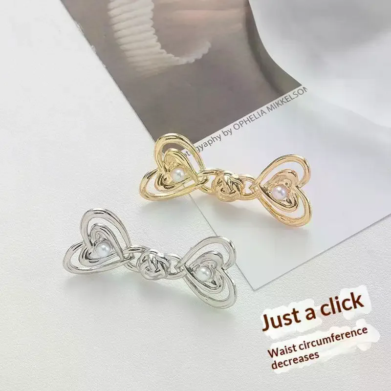 Adjustable Heart Waist Clip Buckle For Skirt Pants Jeans Tighten Waist No Sewing Clothing Accessories