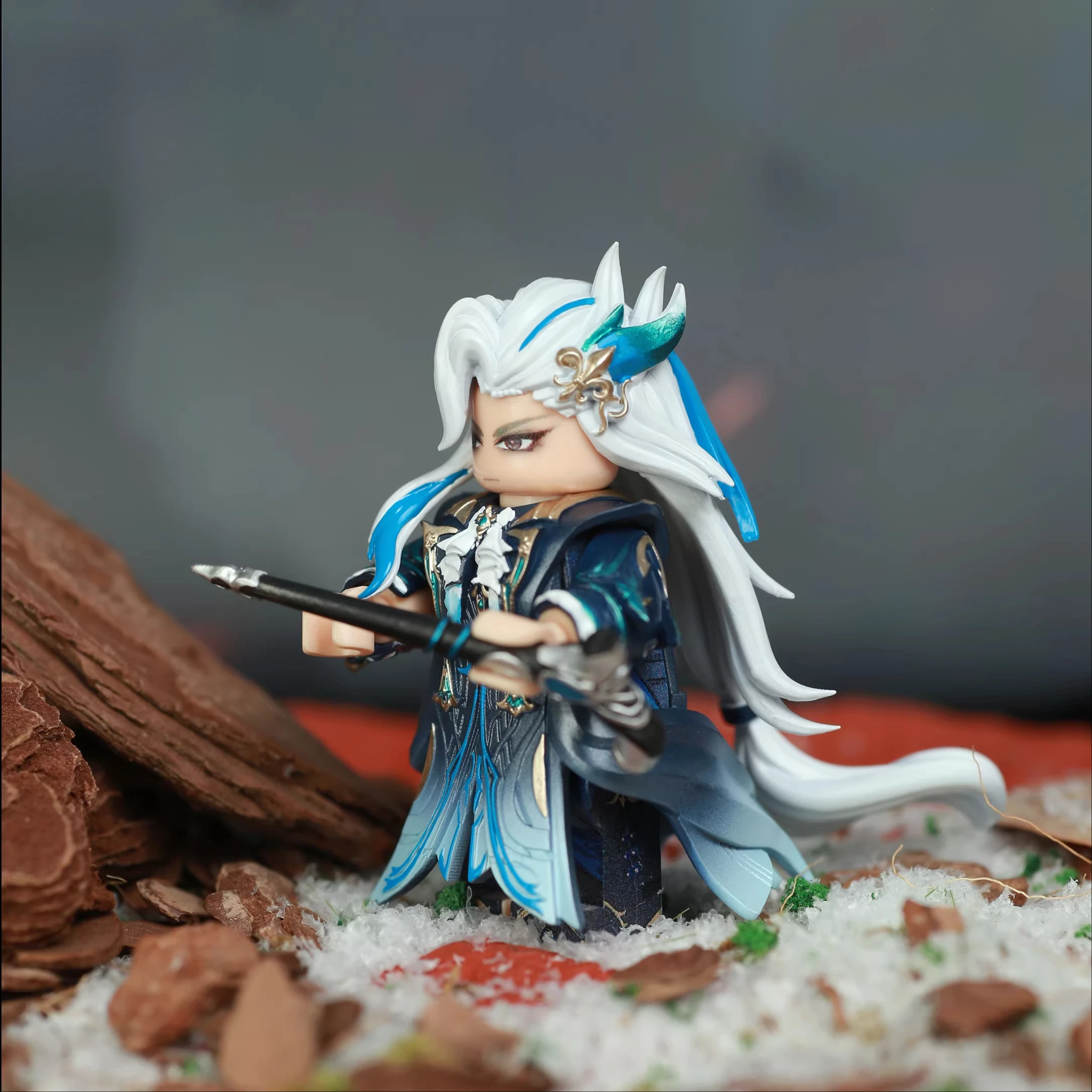 5cm Genshin Impact Game Figure Neuvillette Peripheral PVC Model Assembling Building Blocks Decoration Ornaments Gifts Toys