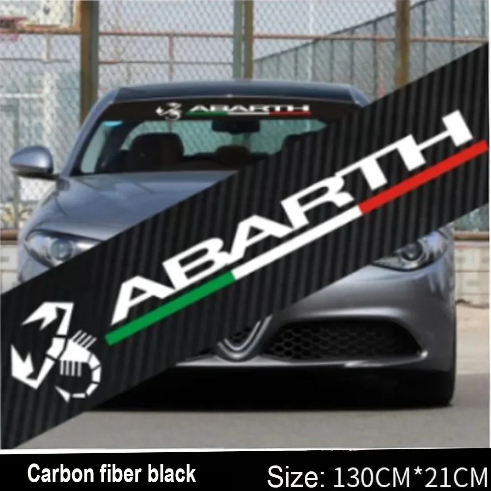 Scorpion Car Windshield Sticker Racing Style Decal Exterior Decoration for Abarth 695 595 500 500C 124 Spider Punto Panda Doblo
