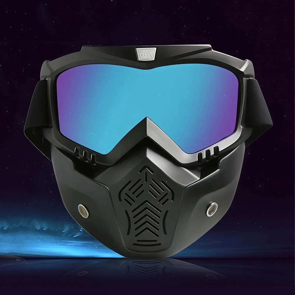 

Винтажные мотоциклетные очки со съемной маской, HD UV400, двойная вентиляция, защита от запотевания, для квадроциклов и внедорожной езды