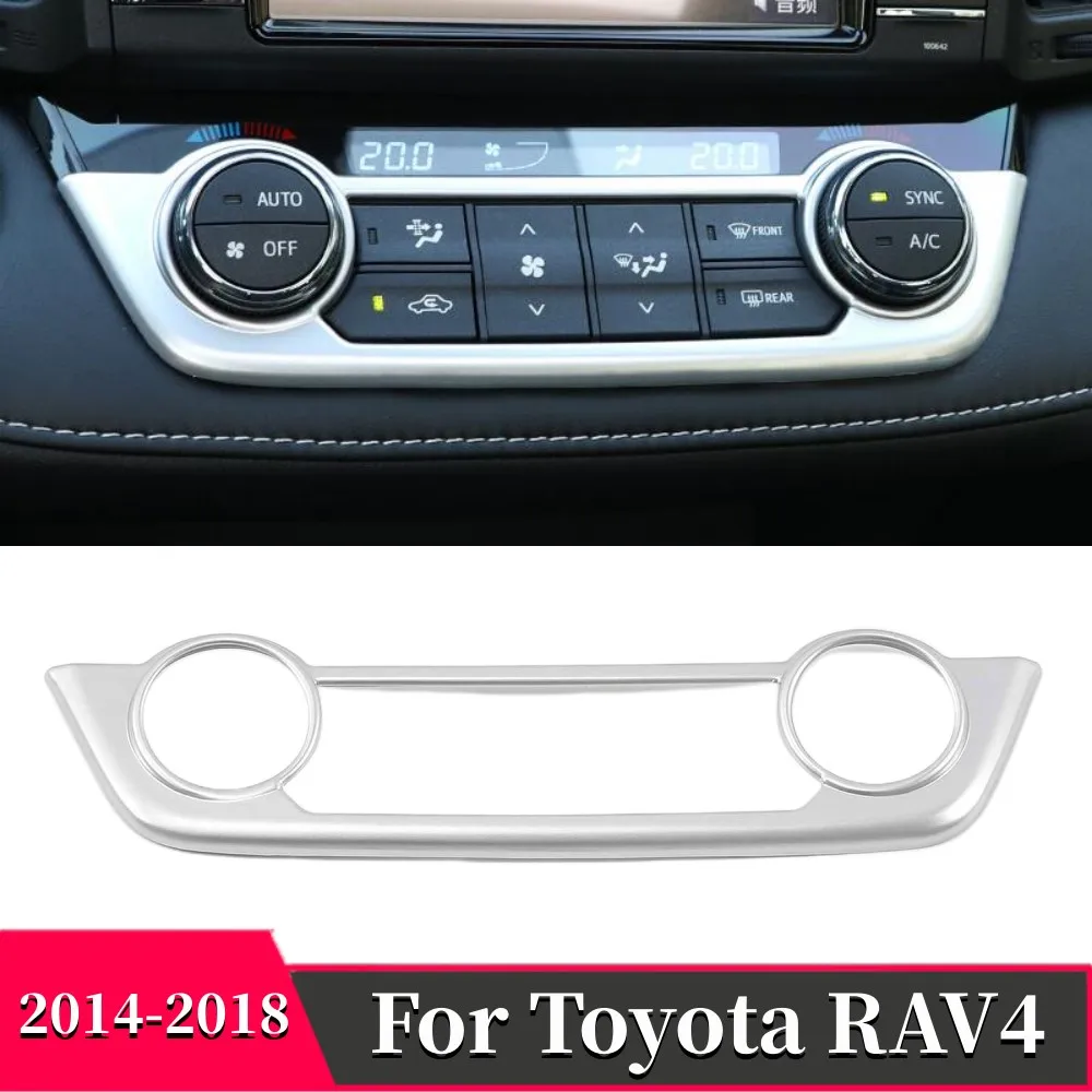 

Car air conditioner Switch panel Cover Trim ABS Matte Car Styling Accessories For Toyota RAV4 RAV 4 2014 2015 2016 2017 2018