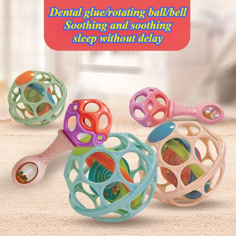 Baby Hand Grabbing Ball Can Bite The Hand and Shake The Bell Toy for Early Education Intelligence and Finger Training Baby Toys