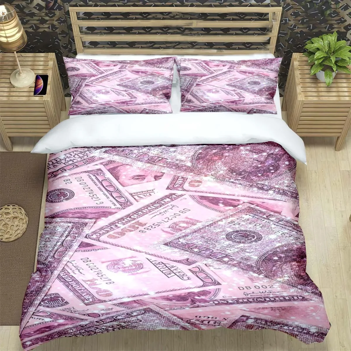 2025 Fashion 3D Funny Money Dollar Print Bedding Sets Bed Supplies Set Duvet Cover Bed Comforter Set Bedding Set Luxury Gift