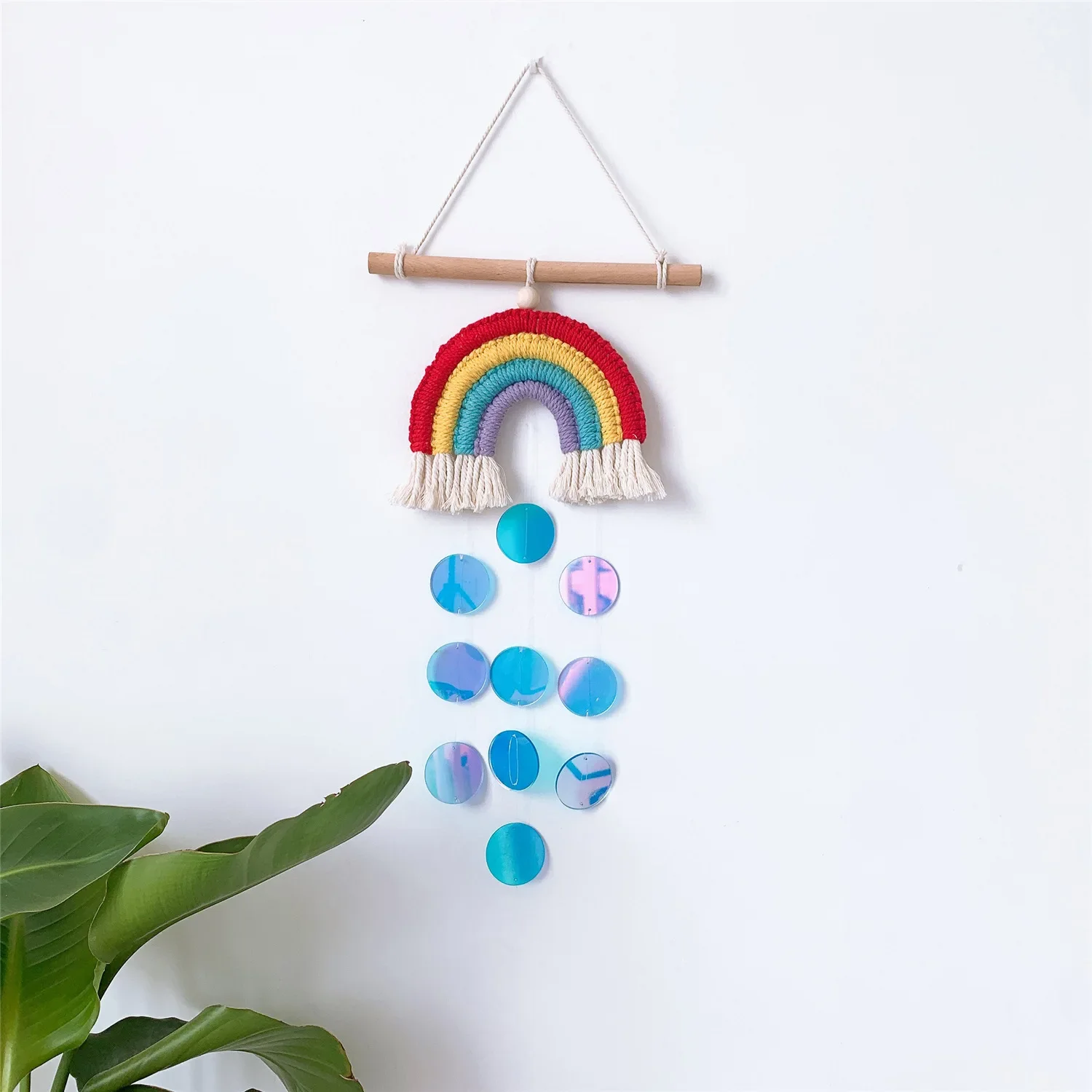 New Nordic Woven Rainbow Tapestry Home Decor Wall Hanging Toys Nursery Decor Living Room Children Girls Bedroom Decoration Ins