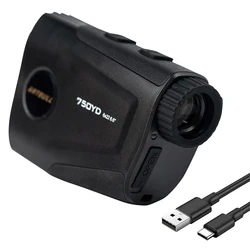 Laser Golf Rangefinder Hunting Telescope 650m 750yard With Flag-Lock Slope Adjusted Distance Meter