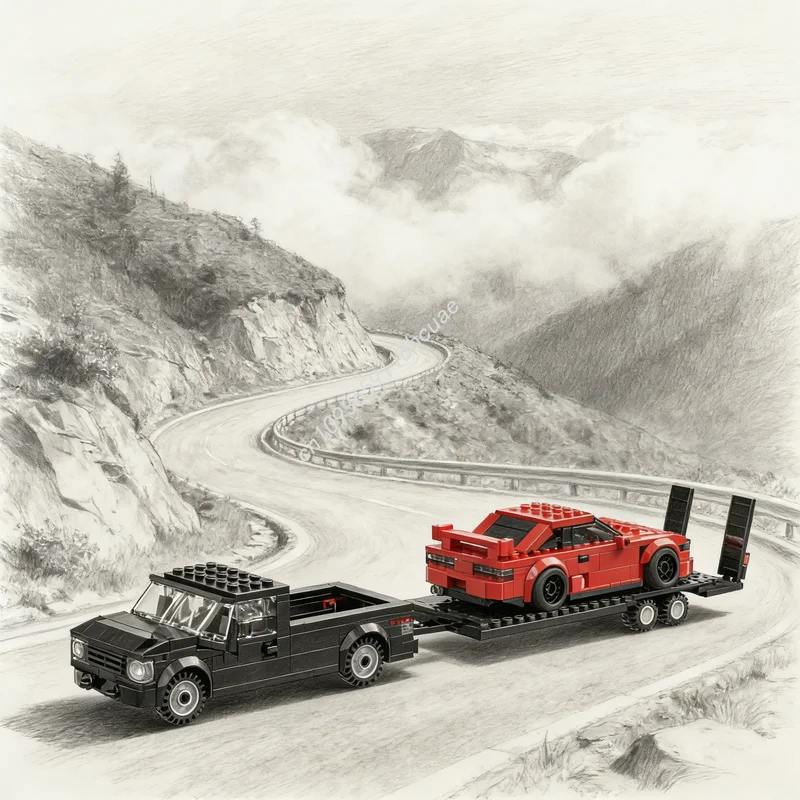 

539 деталей MOC: Грузовик Ford, дрифт-кар Nissan Silvia, модель City Champions. Конструктор, развивающая игрушка, архитектурный набор. Подарки на Рождество.