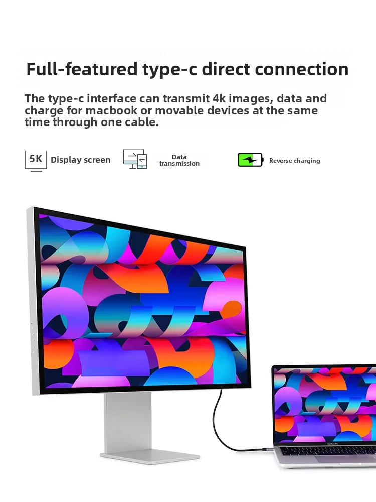 27 Inch 5k/4K Monitor High Definition Mirror IPS Screen Design Photography Vertical Screen MAC External Typec Computer Screen