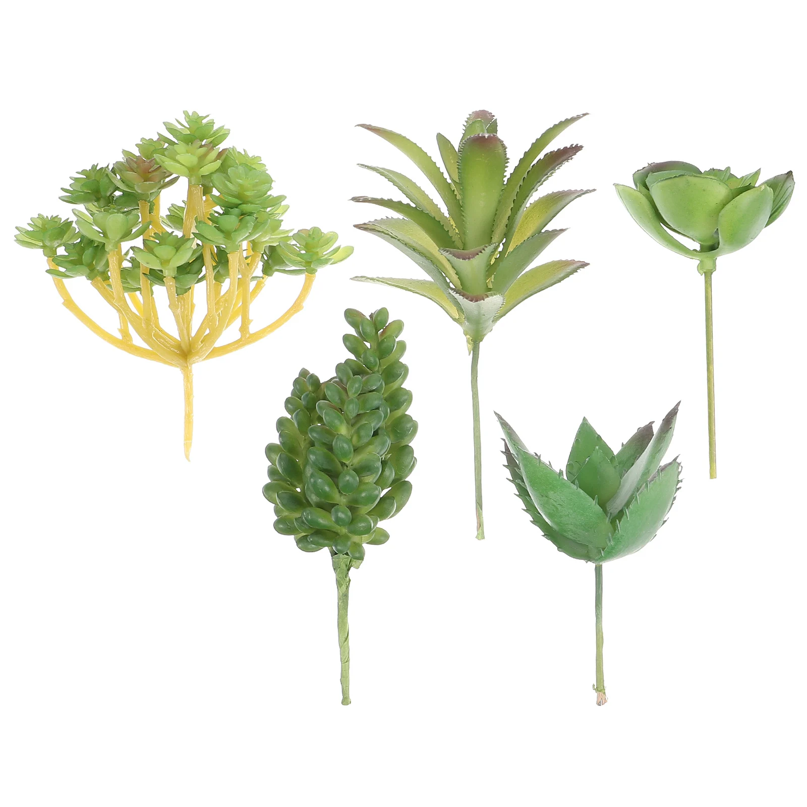 

Artificial Succulents Realistic Fake Plants for Office Decor Unpotted Indoor Plastic Faux Green Life Long Lasting Easy