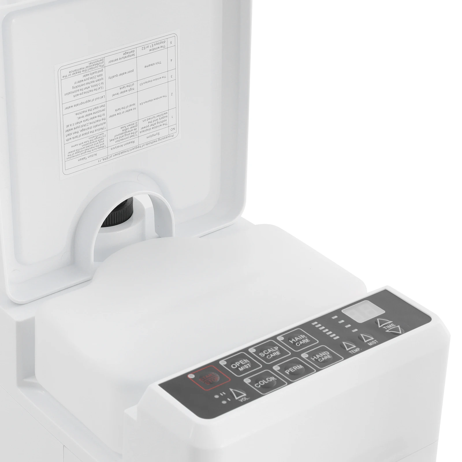 ماكينة بخار الشعر نانو مع 6 خيارات و6 أوضاع، شاشة LCD، 500 وات، حامل أيوني احترافي ساخن، للعناية بالشعر، والعناية بفروة الرأس