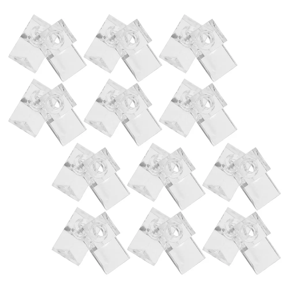 

25 Sets Glass Clip Fixing Accessories Mirror Hanging Clear Wall Mounting Door Hanger Cabinet Retainer Heavy Duty Clips Hardware