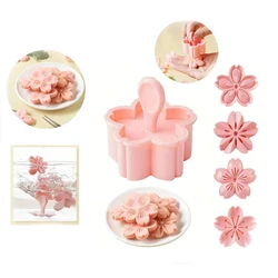 Cherry Blossom Cookie Cutter Fondant Stamp Floral Biscuit  DIY Baking Tool Pink Sakura Flower Cake Decoration Pastry Mold