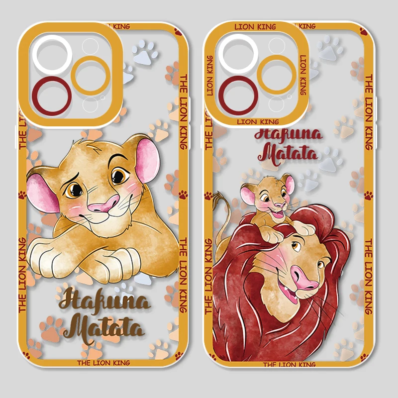 The Lion King Anime For Apple iPhone 15 14 13 12 11 X XR XS MAX 8 7 Pro Plus Angel Eyes Transparent Soft Phone Case