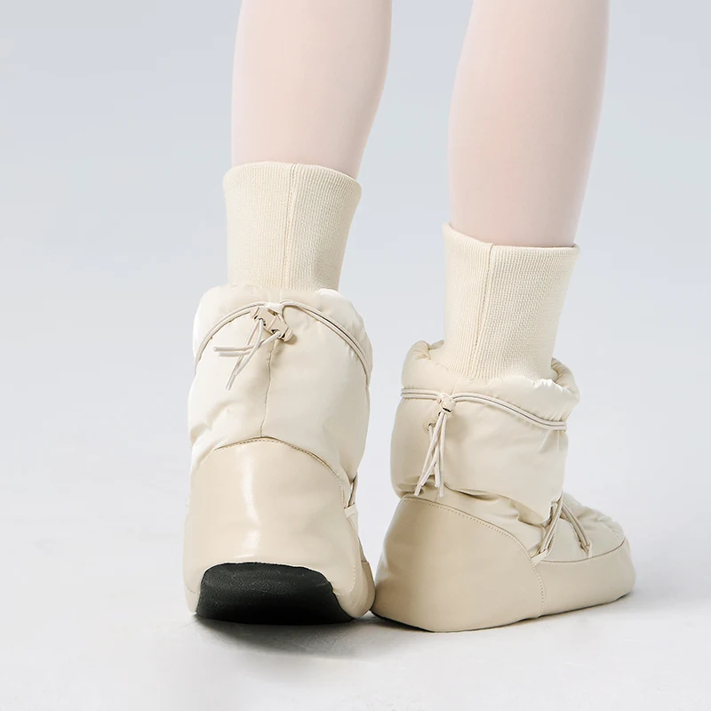 Bottes de ballet chaudes pour filles et femmes, bottes de danse montantes, bottes chaudes avec poignets élastiques, bottes noires pour ballerine, chaussures de ballet d'hiver