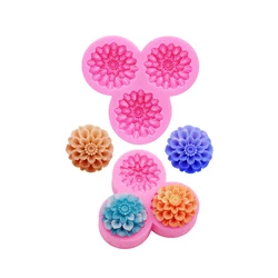 ping-pong daisy Flowers silicone mold DIY Rose floral resin phone case head rope hair accessories mold flower Chocolate Mold