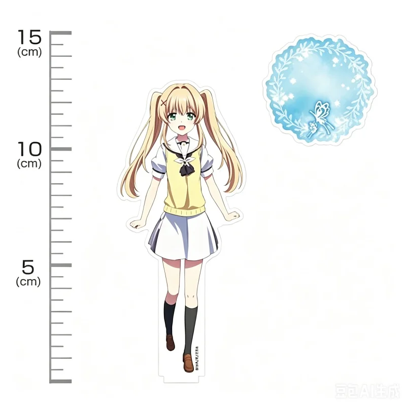High Pixel 15cm Anime Summer Pockets Acrylic Stand Modle Desktop Decoration Game Collectible Ornament HOT Gift For Fans Keychain