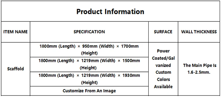 Andaime móvel de metal de fábrica com estrutura H para construção, andaime de metal galvanizado, construção de estrutura de prancha