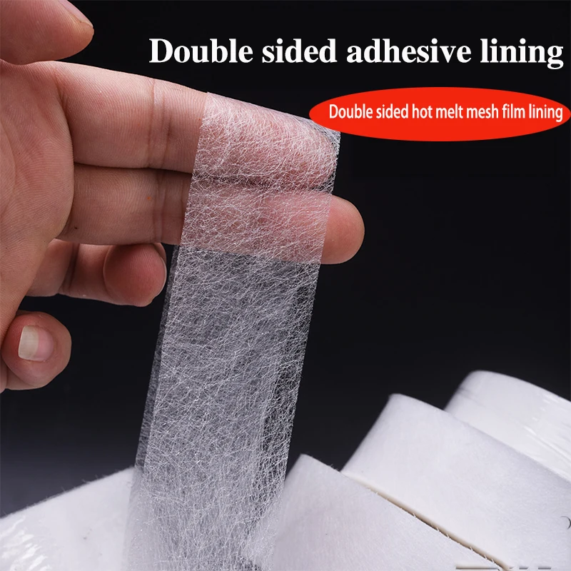 Zmywalny biały dwustronny Interlining taśma klejąca z tkaniny odzież żelazko na topliwy Patchwork Interlining DIY akcesoria do szycia