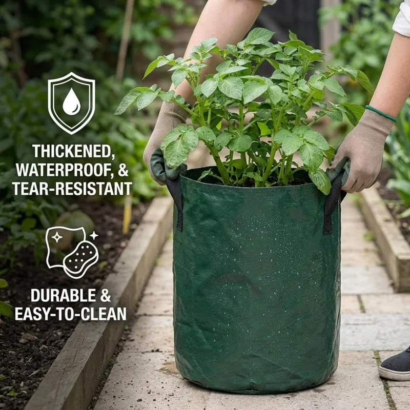 Potato Grow Bags 7/10Gallon Garden Planting Bag with Flap Windows and Handles Vegetable Grow Bags for Potato Onion Tomato Carrot gallery 3
