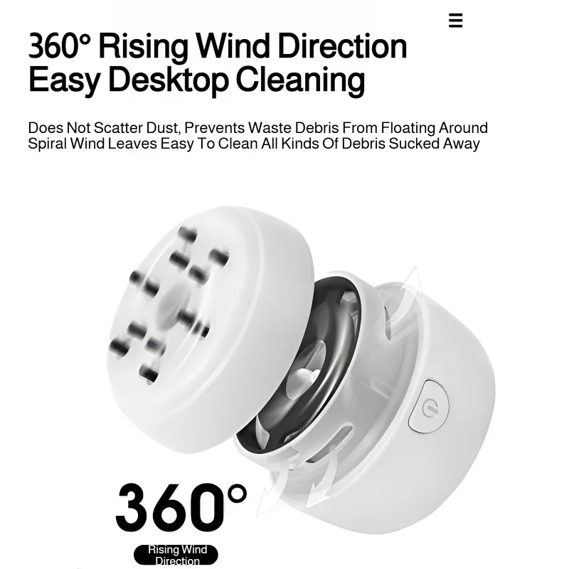 Desktop Cleaning Vacuum Cleaner Home Mini Portable Keyboard Silent Cleaner for Office Sofa Floor Study Desk Pencil Shavings