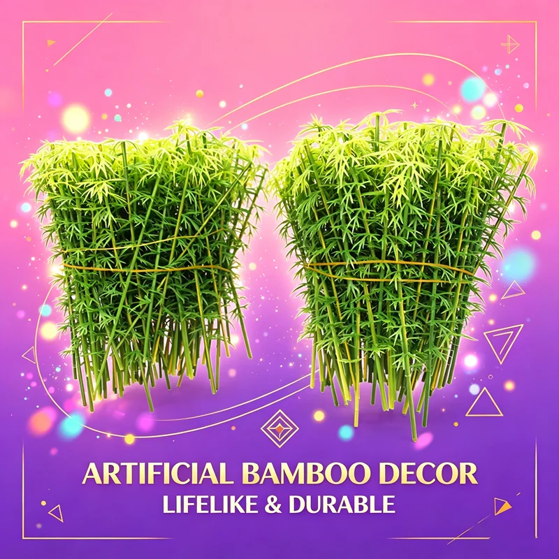 6-15cm Mini Artificial Bamboo PVC Miniature Fake Bamboo for Fish Tank Aquarium Decor Fairy Garden Bonsai Decorative Plant