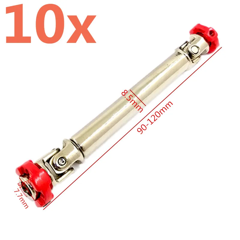 10Pieces Aluminum Alloy Crawler Drive Shaft CVD 90-120mm For 1/10 Scale Models RC Car SCX10 90046 D90 SCX-10 TAMIYA RC4WD