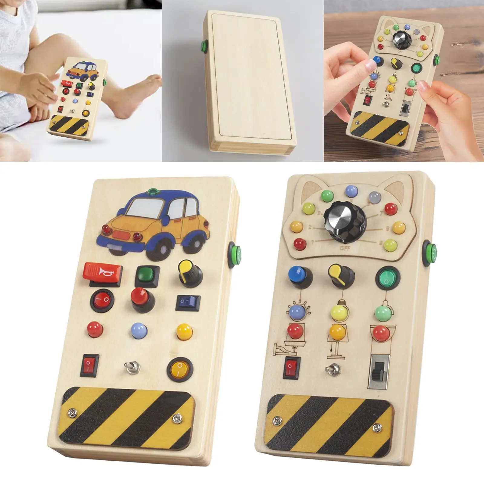 Interruptor de luces, tablero ocupado, juguete Montessori, habilidad motora fina, juego de interior