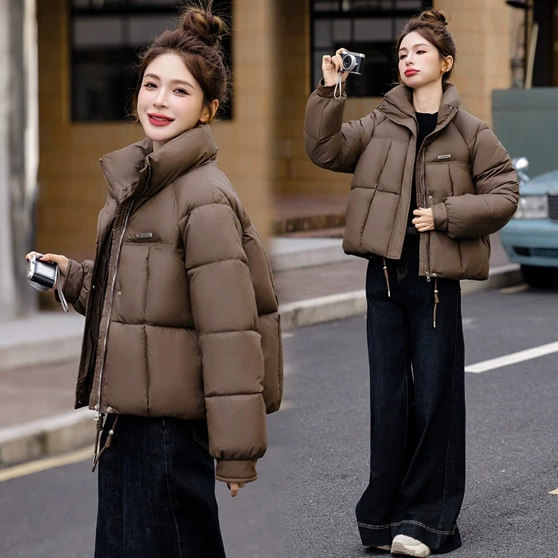 2025年冬新作 レディース ショート丈 ゆったり カジュアル カレッジ風 厚手 パンジャケット コットンパーカー