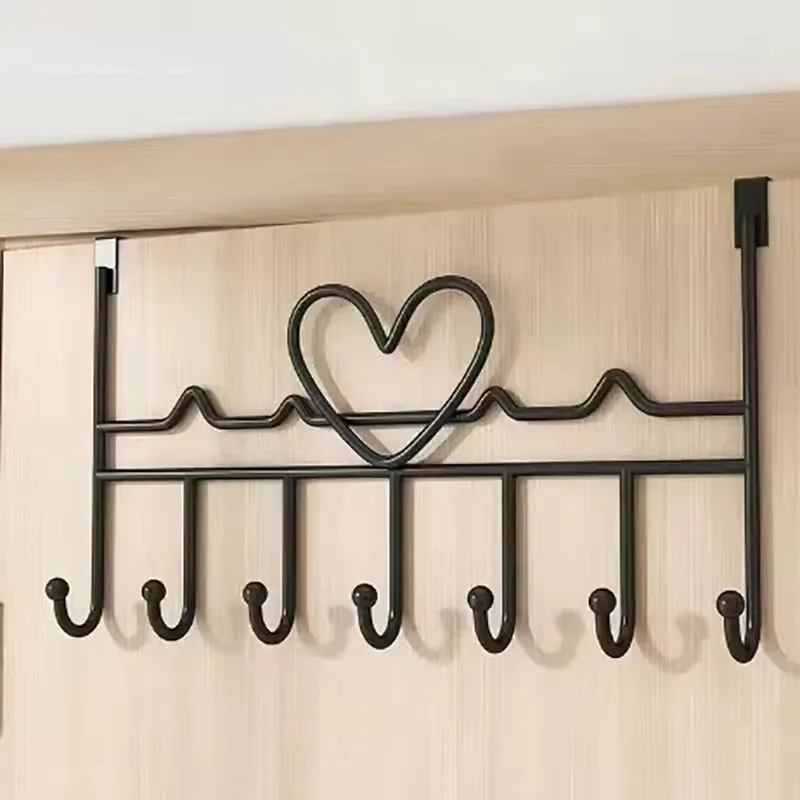 

Heart-Shaped Door Behind Hook Storage Wall Hanging Clothes Hanger Hook Multifunctional Bedroom Organizer Storage Accessories