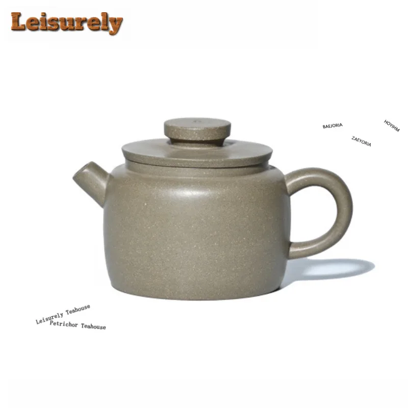 190ml Classic Yixing Purple Clay Teapots Handmade Giant Wheel Bead Pot Raw Ore Green Section Mud Kettle Chinese Zisha Tea Set