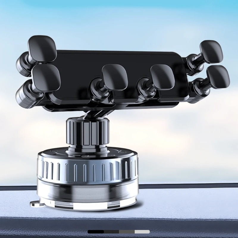 Car Dashboard Phone Holder with Secure Vacuum Suction & Full 360 Degree Rotation Capability For Safe Driving Experience D2RC